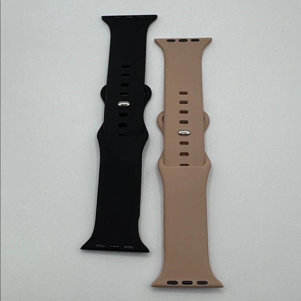 🦜 Silicone Watch Bands — Set of 2 Compatible with Apple Watch